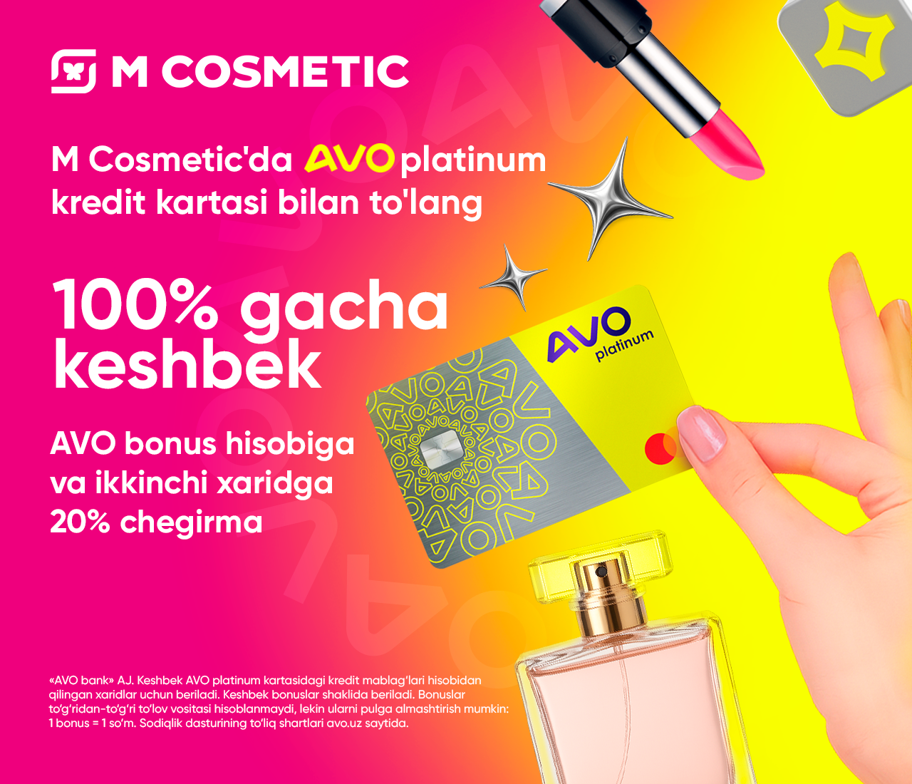 Aksiya Avo Platinum va M Cosmetic